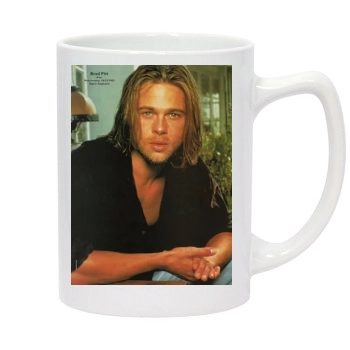 Brad Pitt 14oz White Statesman Mug