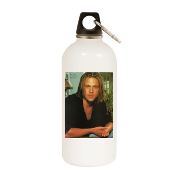 Brad Pitt White Water Bottle With Carabiner