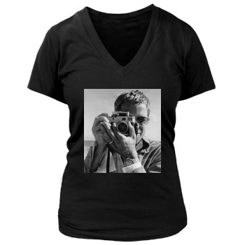 Brad Pitt Women's Deep V-Neck TShirt