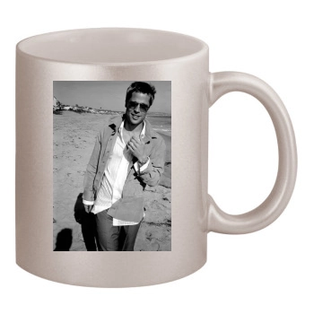 Brad Pitt 11oz Metallic Silver Mug