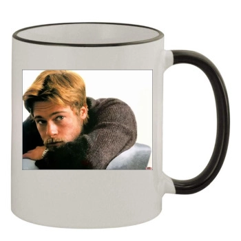 Brad Pitt 11oz Colored Rim & Handle Mug