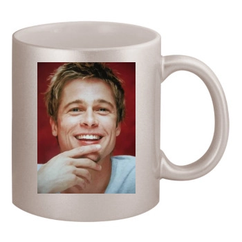 Brad Pitt 11oz Metallic Silver Mug