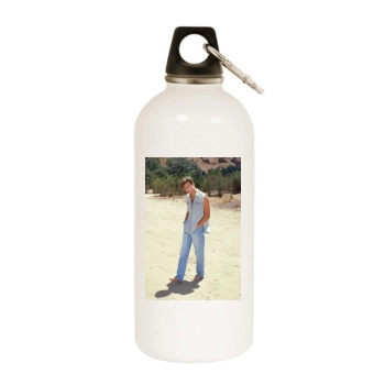 Brad Pitt White Water Bottle With Carabiner