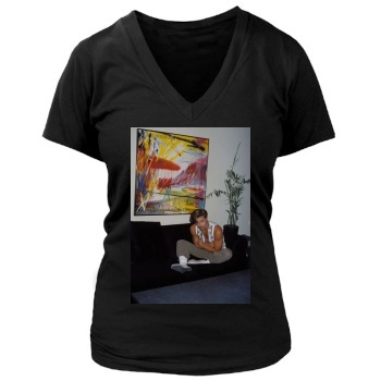 Brad Pitt Women's Deep V-Neck TShirt