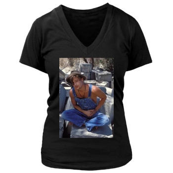 Brad Pitt Women's Deep V-Neck TShirt