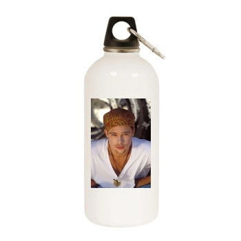 Brad Pitt White Water Bottle With Carabiner