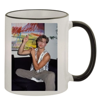 Brad Pitt 11oz Colored Rim & Handle Mug