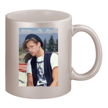 Brad Pitt 11oz Metallic Silver Mug