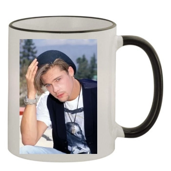 Brad Pitt 11oz Colored Rim & Handle Mug