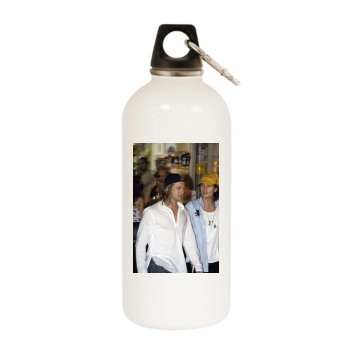 Brad Pitt White Water Bottle With Carabiner