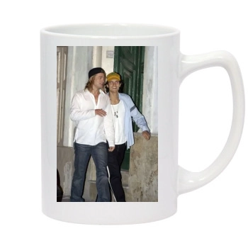 Brad Pitt 14oz White Statesman Mug