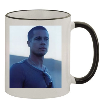 Brad Pitt 11oz Colored Rim & Handle Mug