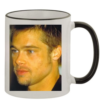 Brad Pitt 11oz Colored Rim & Handle Mug