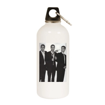 Brad Pitt White Water Bottle With Carabiner