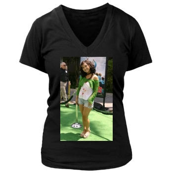 Brenda Song Women's Deep V-Neck TShirt