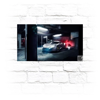 W Motors Lykan Hypersport Metal Wall Art