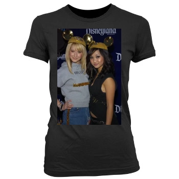 Brenda Song Women's Junior Cut Crewneck T-Shirt