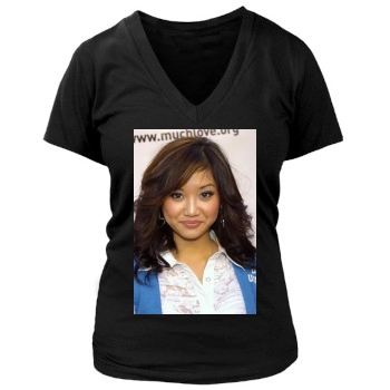 Brenda Song Women's Deep V-Neck TShirt