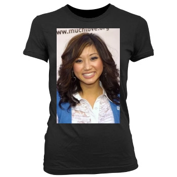 Brenda Song Women's Junior Cut Crewneck T-Shirt