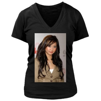 Brenda Song Women's Deep V-Neck TShirt