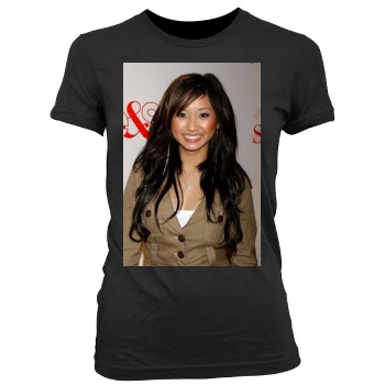 Brenda Song Women's Junior Cut Crewneck T-Shirt