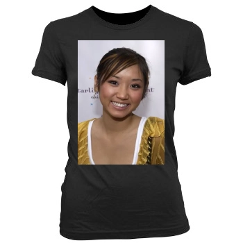 Brenda Song Women's Junior Cut Crewneck T-Shirt