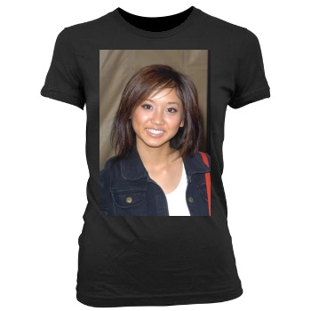 Brenda Song Women's Junior Cut Crewneck T-Shirt