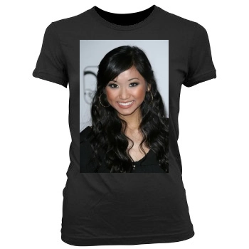 Brenda Song Women's Junior Cut Crewneck T-Shirt