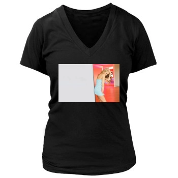 Briana Banks Women's Deep V-Neck TShirt