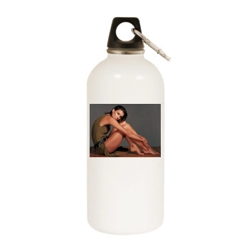 Bridget Moynahan White Water Bottle With Carabiner