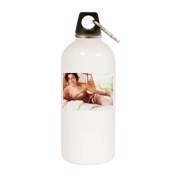 Bridget Moynahan White Water Bottle With Carabiner