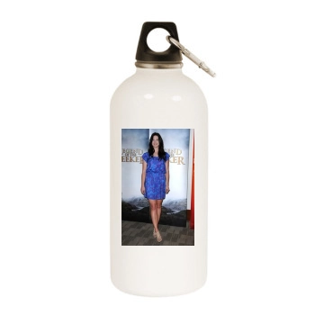 Bridget Regan White Water Bottle With Carabiner