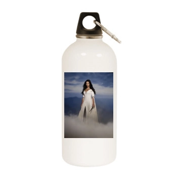 Bridget Regan White Water Bottle With Carabiner