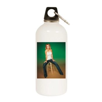 Britney Spears White Water Bottle With Carabiner