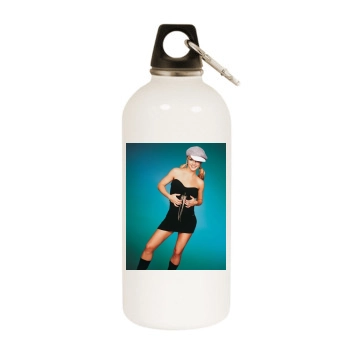 Britney Spears White Water Bottle With Carabiner