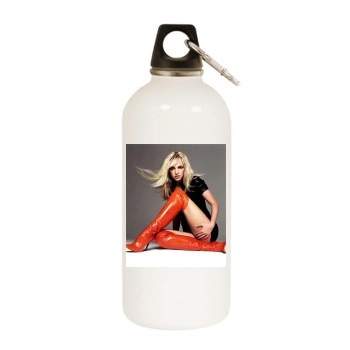 Britney Spears White Water Bottle With Carabiner