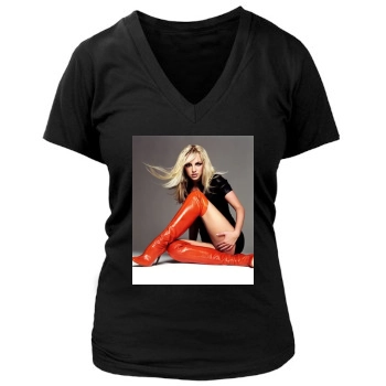 Britney Spears Women's Deep V-Neck TShirt