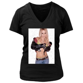 Britney Spears Women's Deep V-Neck TShirt