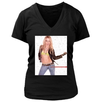 Britney Spears Women's Deep V-Neck TShirt