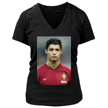 Cristiano Ronaldo Women's Deep V-Neck TShirt