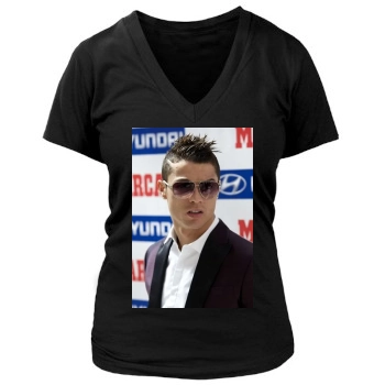 Cristiano Ronaldo Women's Deep V-Neck TShirt