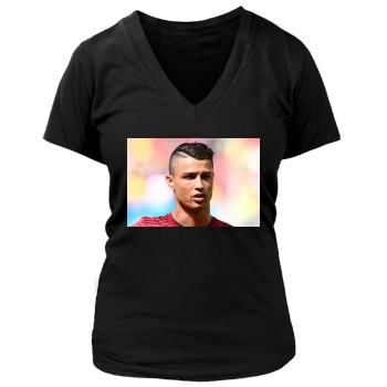 Cristiano Ronaldo Women's Deep V-Neck TShirt