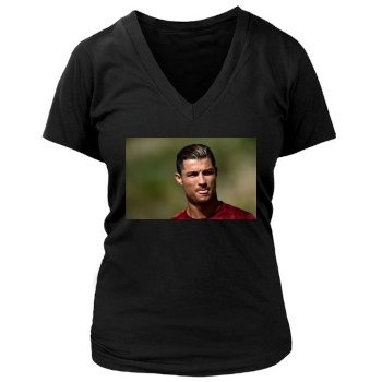 Cristiano Ronaldo Women's Deep V-Neck TShirt