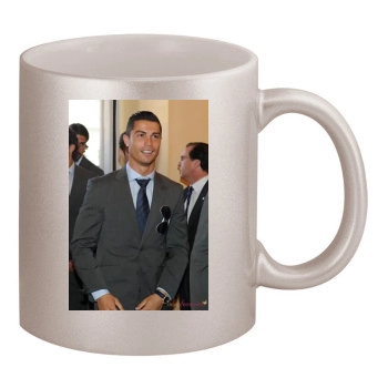 Cristiano Ronaldo 11oz Metallic Silver Mug