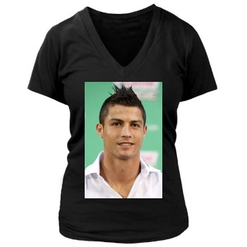 Cristiano Ronaldo Women's Deep V-Neck TShirt