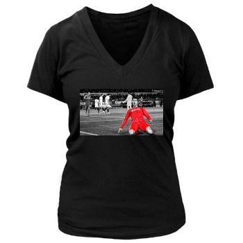 Cristiano Ronaldo Women's Deep V-Neck TShirt