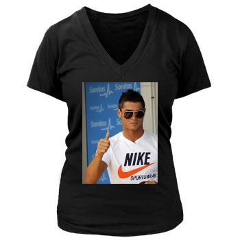 Cristiano Ronaldo Women's Deep V-Neck TShirt