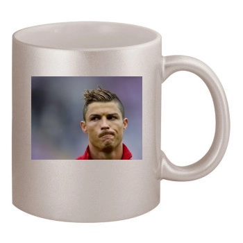 Cristiano Ronaldo 11oz Metallic Silver Mug