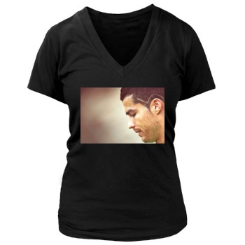 Cristiano Ronaldo Women's Deep V-Neck TShirt