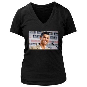 Cristiano Ronaldo Women's Deep V-Neck TShirt